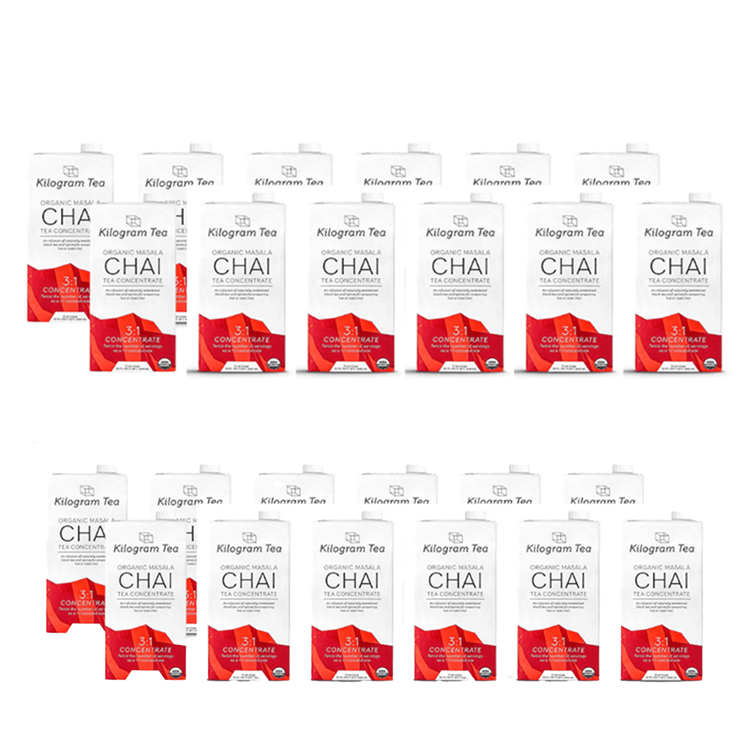 kilogram organic masal chai tea concentrate, 24 cartons