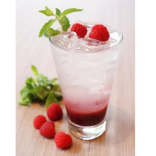 Raspberry Mint Soda with Routin 1883 Raspberry Syrup