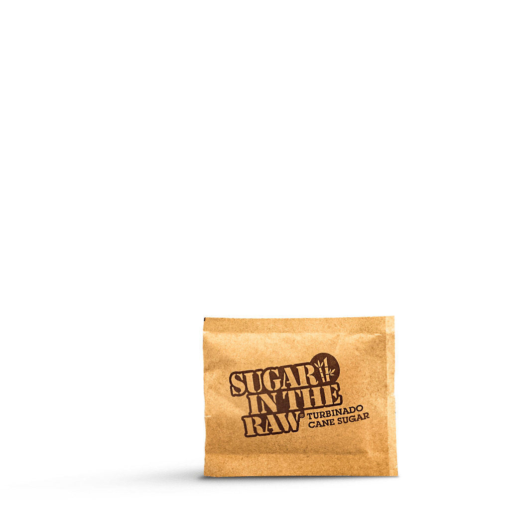 front view of sugar in the raw packet