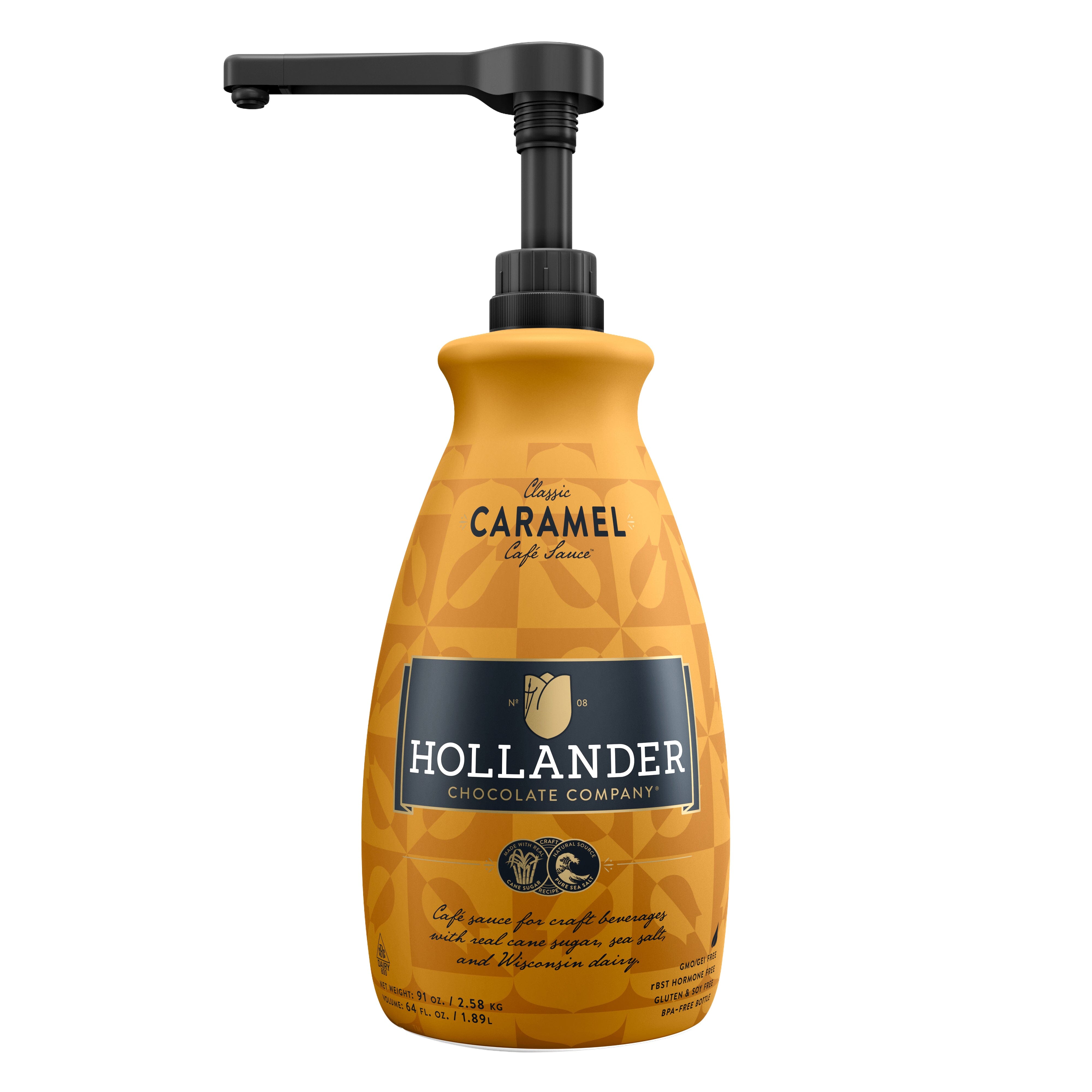 hollander chocolate classic koffiebar caramel sauce pump