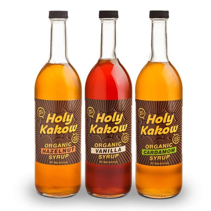 holy kakow organic mixed case, hazelnut, vanilla, cardamom 